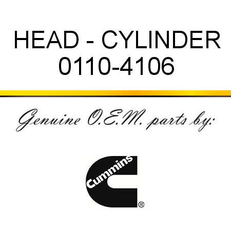 HEAD - CYLINDER 0110-4106