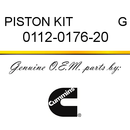 PISTON KIT             G 0112-0176-20