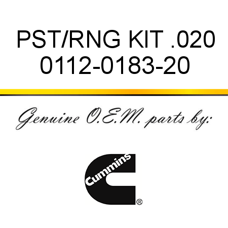 PST/RNG KIT .020 0112-0183-20