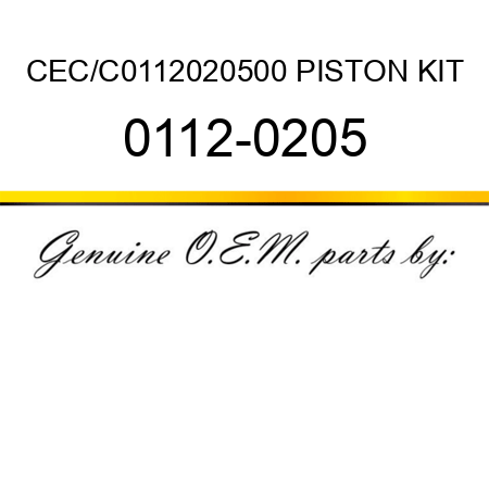 CEC/C0112020500 PISTON KIT 0112-0205