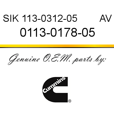 SIK 113-0312-05        AV 0113-0178-05