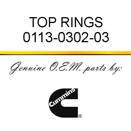 TOP RINGS 0113-0302-03