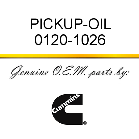 PICKUP-OIL 0120-1026
