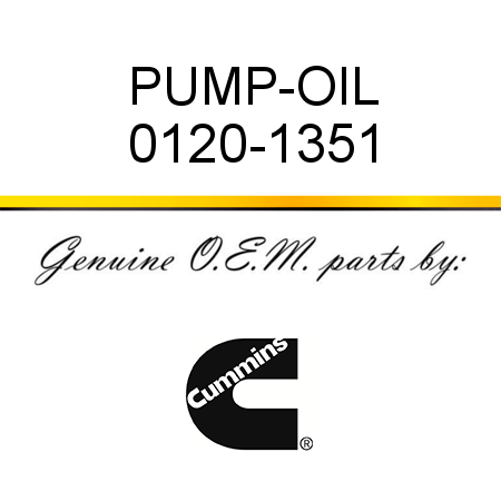 PUMP-OIL 0120-1351