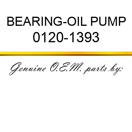 BEARING-OIL PUMP 0120-1393