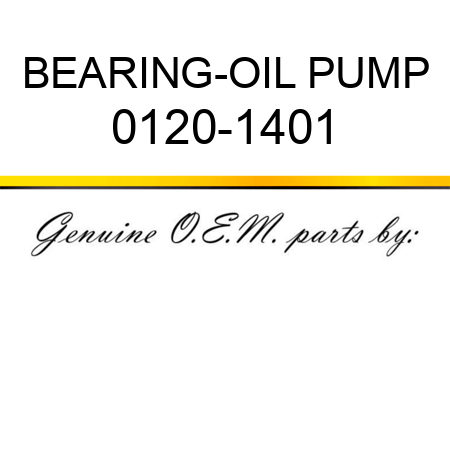 BEARING-OIL PUMP 0120-1401