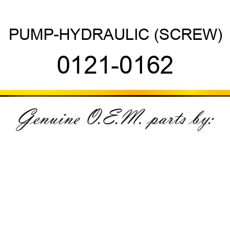 PUMP-HYDRAULIC (SCREW) 0121-0162