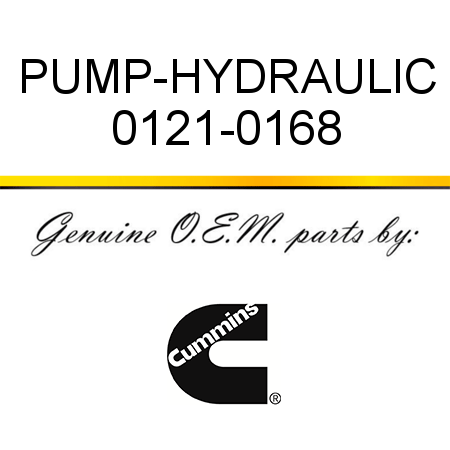 PUMP-HYDRAULIC 0121-0168