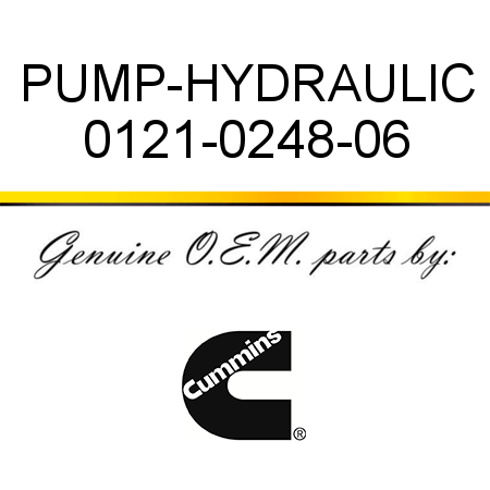 PUMP-HYDRAULIC 0121-0248-06