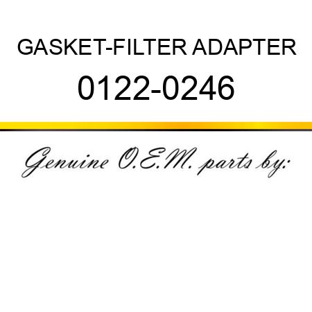GASKET-FILTER ADAPTER 0122-0246