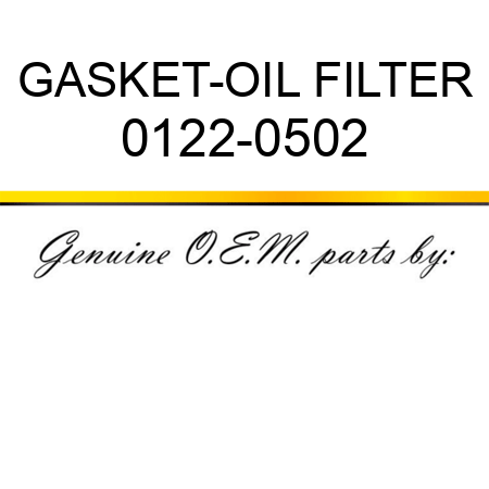 GASKET-OIL FILTER 0122-0502
