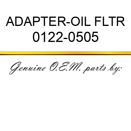 ADAPTER-OIL FLTR 0122-0505