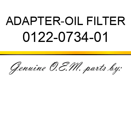 ADAPTER-OIL FILTER 0122-0734-01