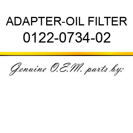 ADAPTER-OIL FILTER 0122-0734-02
