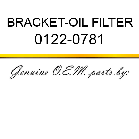 BRACKET-OIL FILTER 0122-0781