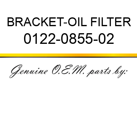 BRACKET-OIL FILTER 0122-0855-02