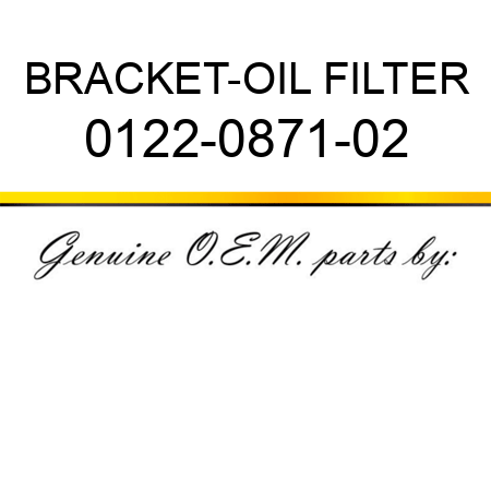 BRACKET-OIL FILTER 0122-0871-02