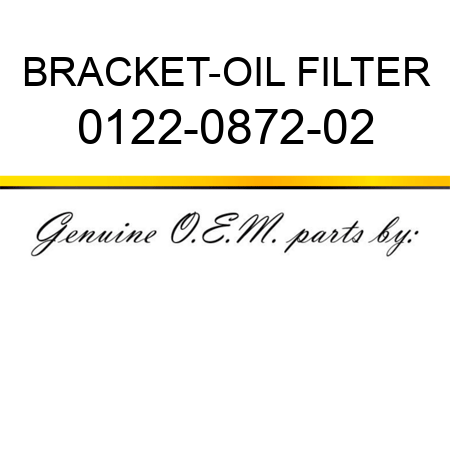 BRACKET-OIL FILTER 0122-0872-02