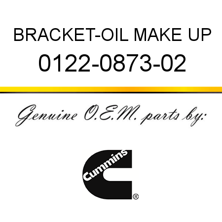 BRACKET-OIL MAKE UP 0122-0873-02