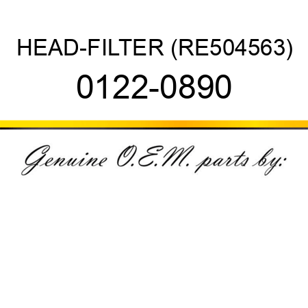 HEAD-FILTER (RE504563) 0122-0890