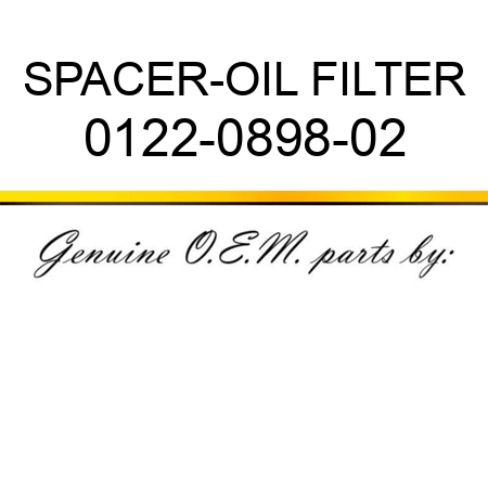 SPACER-OIL FILTER 0122-0898-02