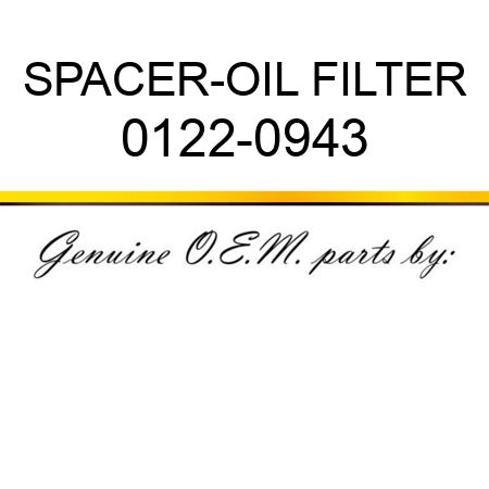 SPACER-OIL FILTER 0122-0943