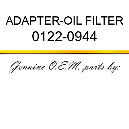 ADAPTER-OIL FILTER 0122-0944