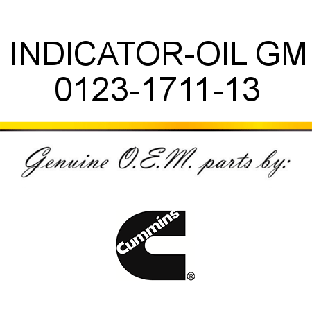 INDICATOR-OIL GM 0123-1711-13