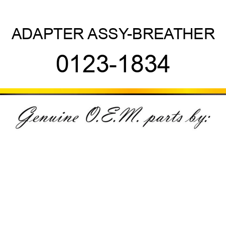ADAPTER ASSY-BREATHER 0123-1834