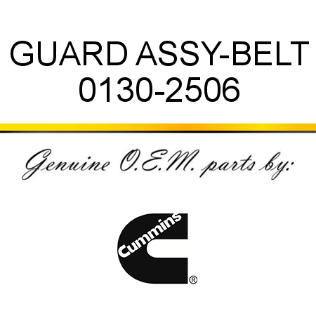 GUARD ASSY-BELT 0130-2506