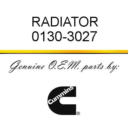 RADIATOR 0130-3027