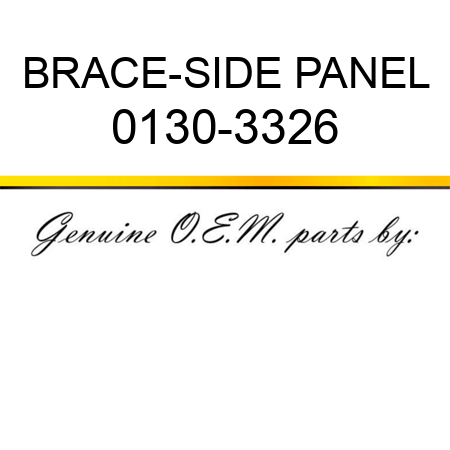 BRACE-SIDE PANEL 0130-3326