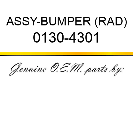 ASSY-BUMPER (RAD) 0130-4301