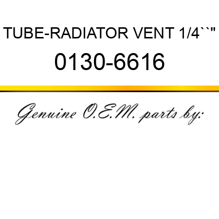 TUBE-RADIATOR VENT 1/4``