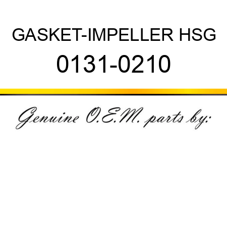 GASKET-IMPELLER HSG 0131-0210