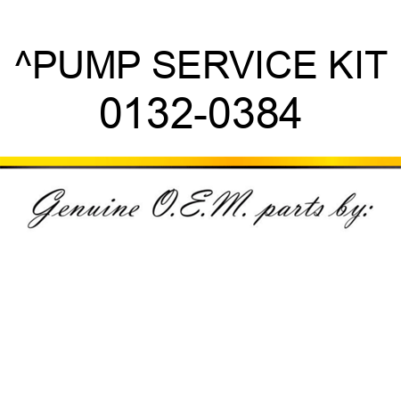 ^PUMP SERVICE KIT 0132-0384