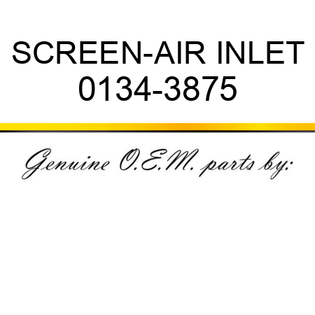 SCREEN-AIR INLET 0134-3875