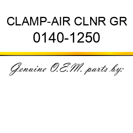 CLAMP-AIR CLNR GR 0140-1250