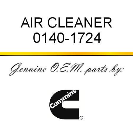 AIR CLEANER 0140-1724
