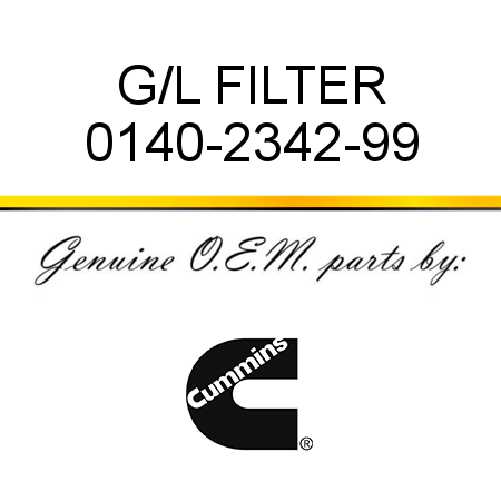 G/L FILTER 0140-2342-99