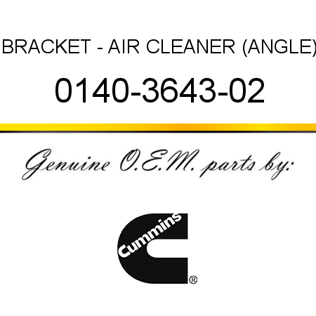BRACKET - AIR CLEANER (ANGLE) 0140-3643-02