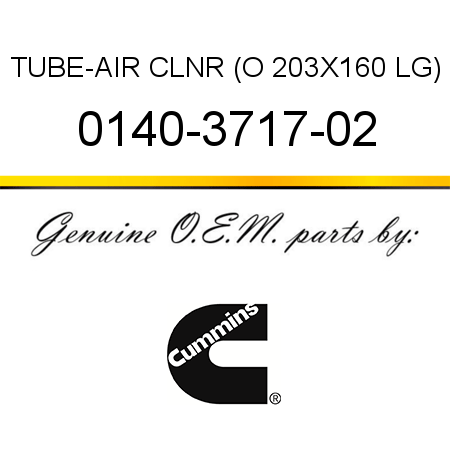 TUBE-AIR CLNR (O 203X160 LG) 0140-3717-02