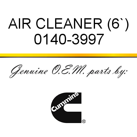 AIR CLEANER (6`) 0140-3997