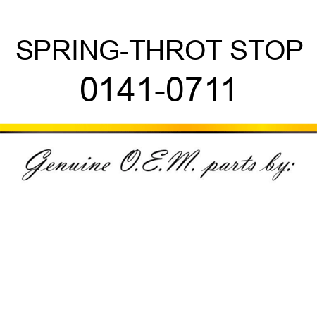 SPRING-THROT STOP 0141-0711
