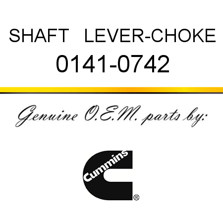 SHAFT   LEVER-CHOKE 0141-0742