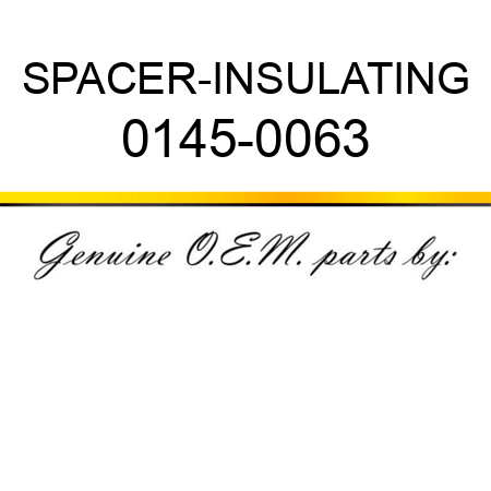 SPACER-INSULATING 0145-0063