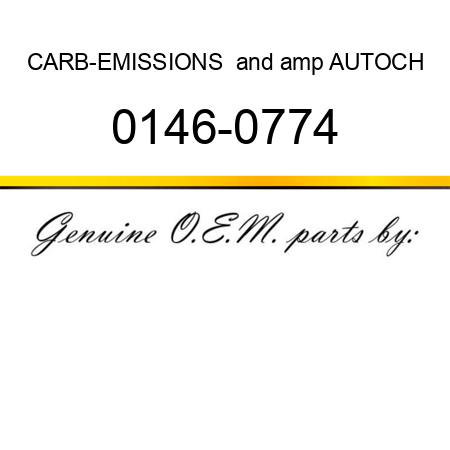CARB-EMISSIONS & AUTOCH 0146-0774