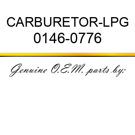 CARBURETOR-LPG 0146-0776