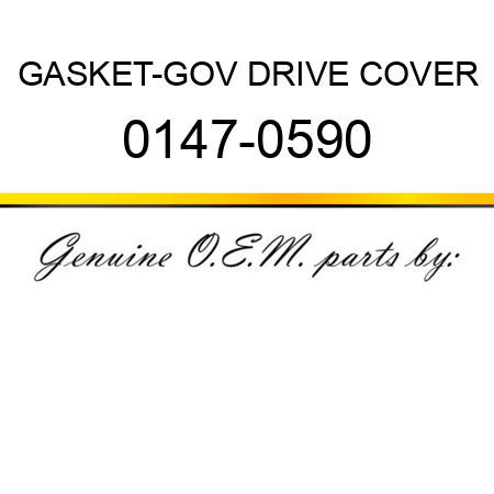 GASKET-GOV DRIVE COVER 0147-0590