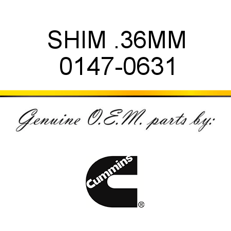 SHIM .36MM 0147-0631